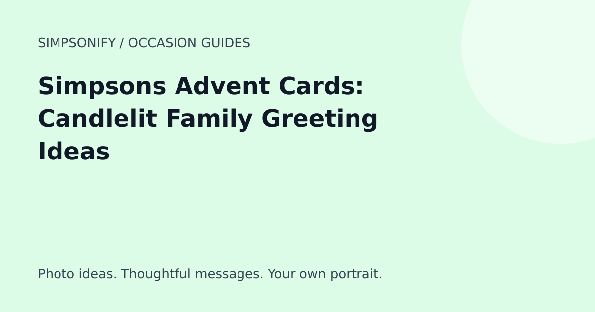 Guide cover: Simpsons Advent Cards: Candlelit Family Greeting Ideas