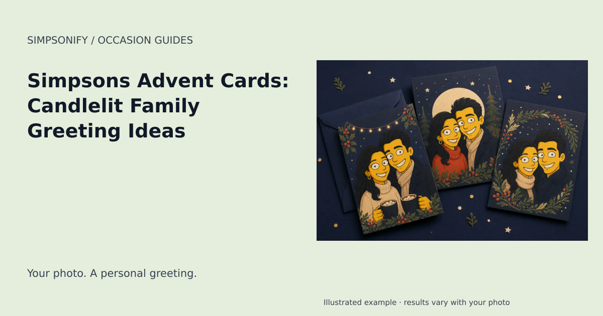 Guide cover: Simpsons Advent Cards: Candlelit Family Greeting Ideas