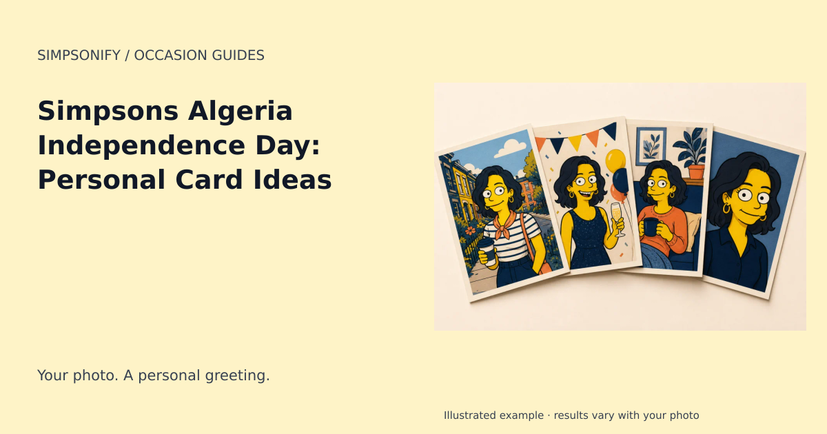Guide cover: Simpsons Algeria Independence Day: Personal Card Ideas