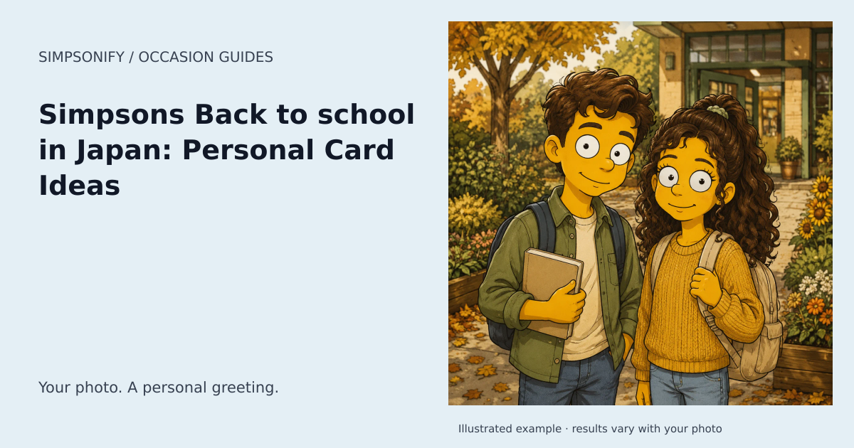 Guide cover: Simpsons Back to school in Japan: Personal Card Ideas
