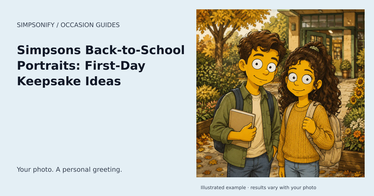 Guide cover: Simpsons Back-to-School Portraits: First-Day Keepsake Ideas