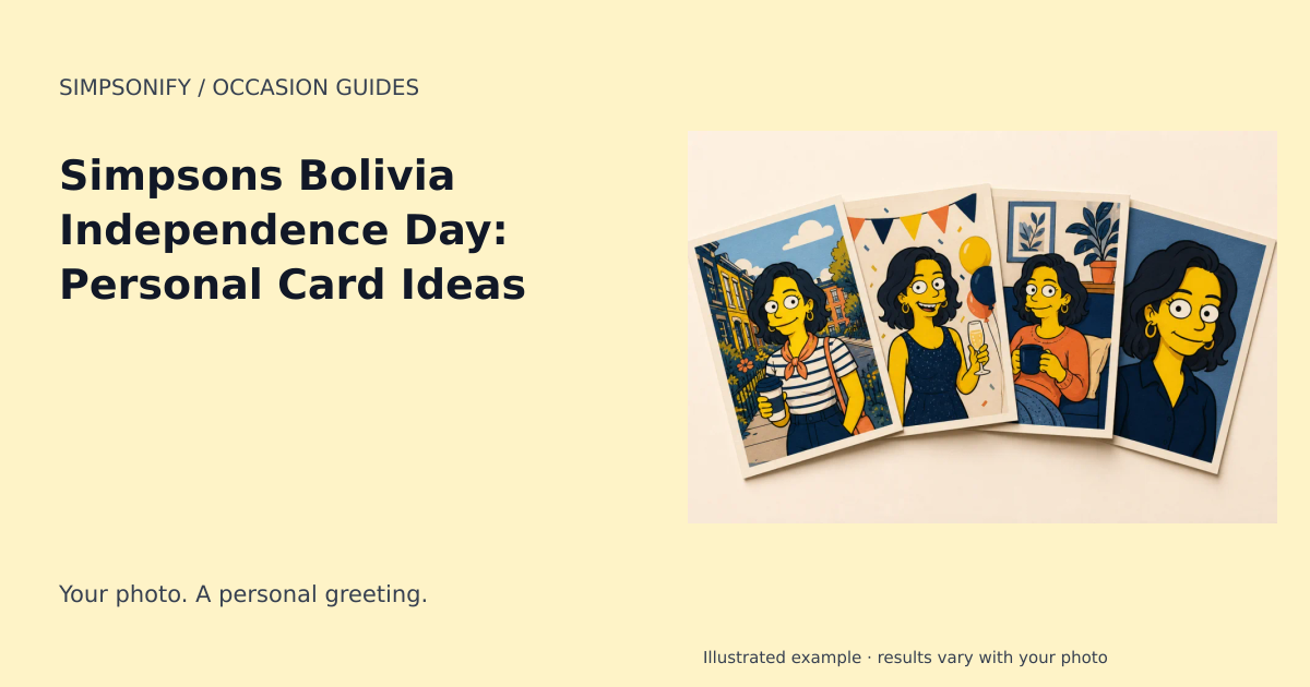 Guide cover: Simpsons Bolivia Independence Day: Personal Card Ideas