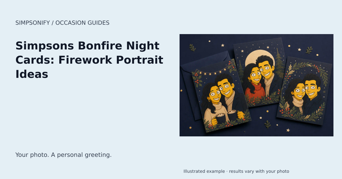 Guide cover: Simpsons Bonfire Night Cards: Firework Portrait Ideas
