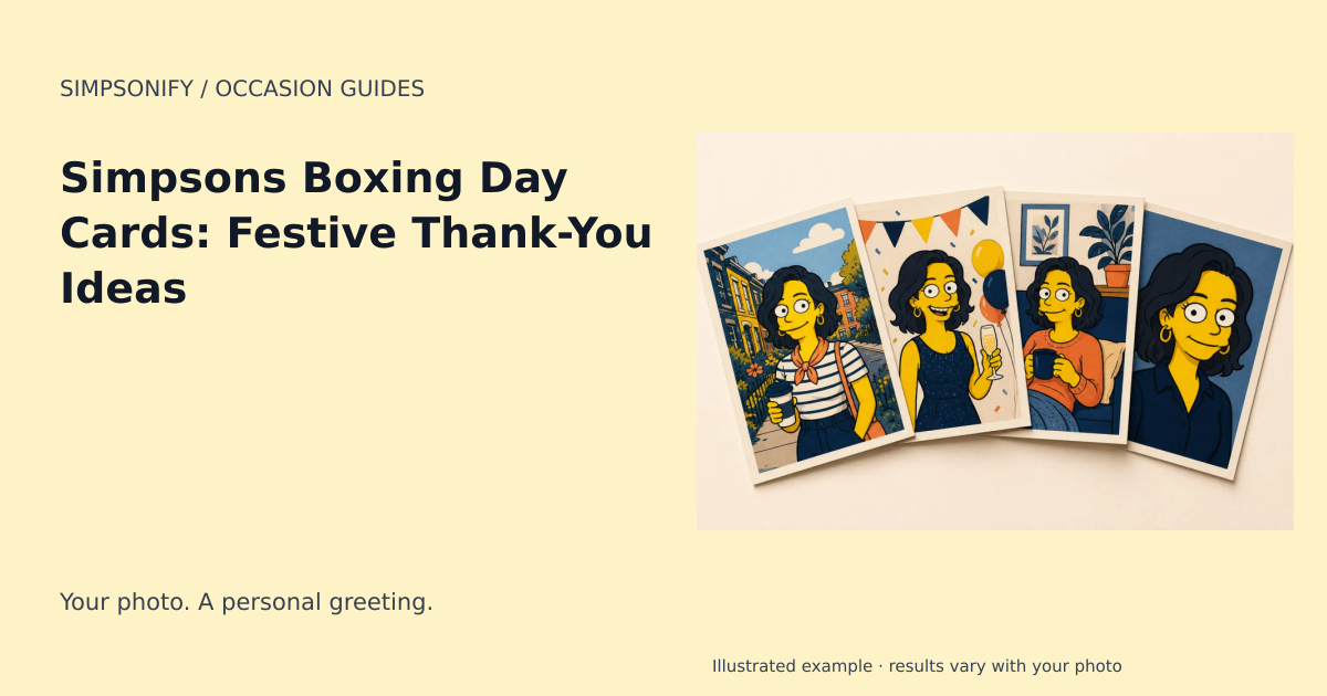 Guide cover: Simpsons Boxing Day Cards: Festive Thank-You Ideas