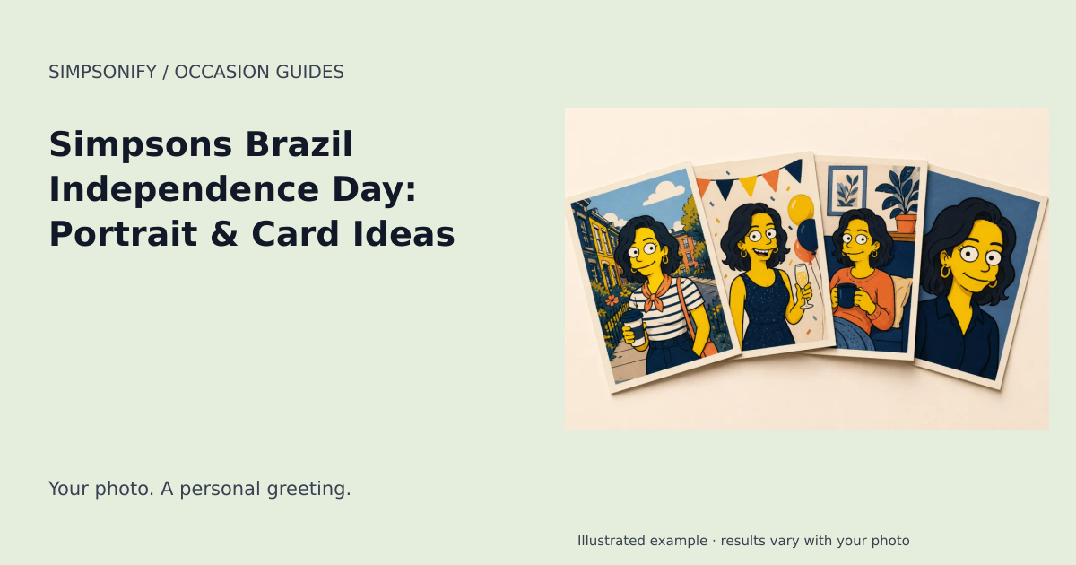 Guide cover: Simpsons Brazil Independence Day: Portrait & Card Ideas