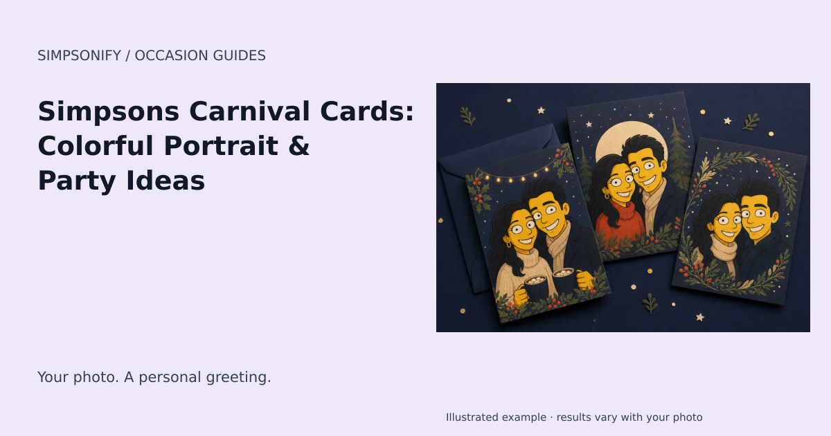 Guide cover: Simpsons Carnival Cards: Colorful Portrait & Party Ideas