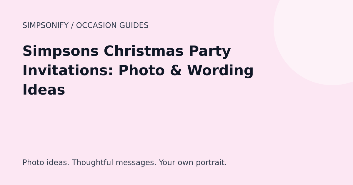 Guide cover: Simpsons Christmas Party Invitations: Photo & Wording Ideas
