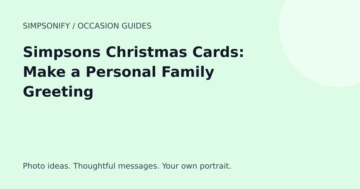 Guide cover: Simpsons Christmas Cards: Make a Personal Family Greeting