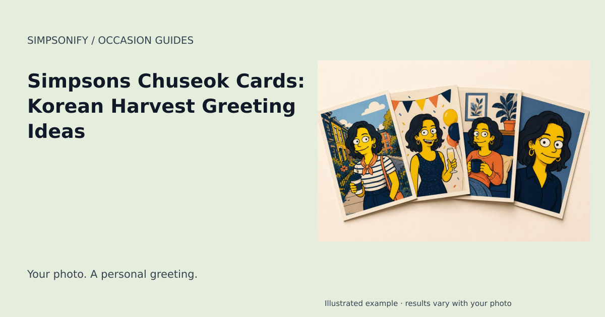 Guide cover: Simpsons Chuseok Cards: Korean Harvest Greeting Ideas
