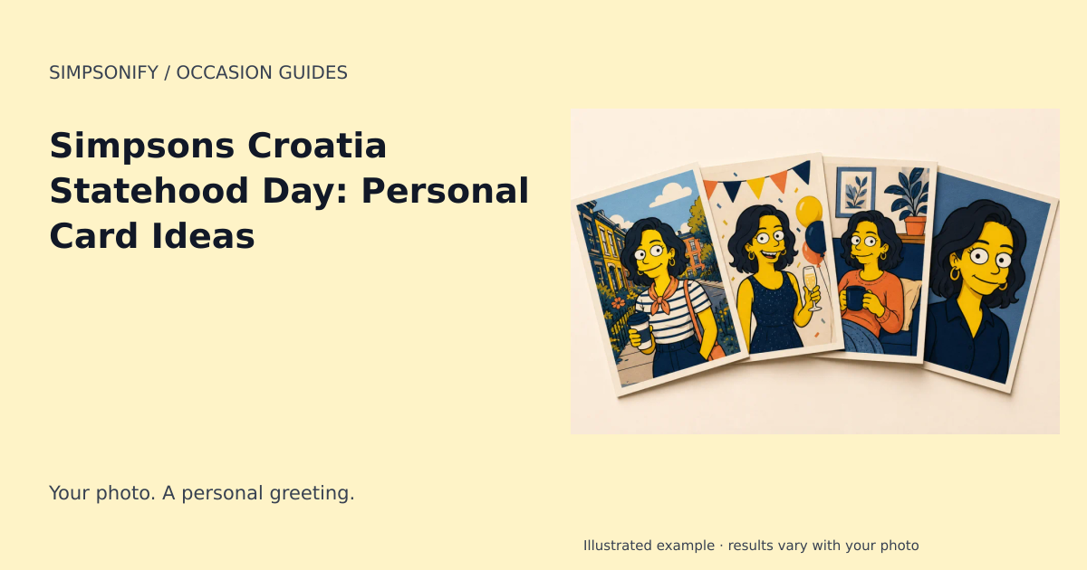 Guide cover: Simpsons Croatia Statehood Day: Personal Card Ideas