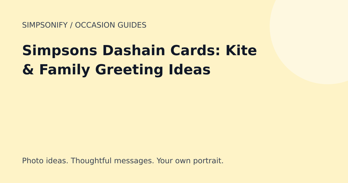 Guide cover: Simpsons Dashain Cards: Kite & Family Greeting Ideas