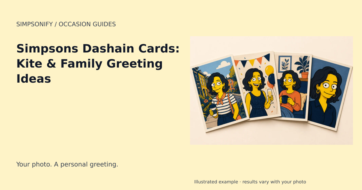 Guide cover: Simpsons Dashain Cards: Kite & Family Greeting Ideas