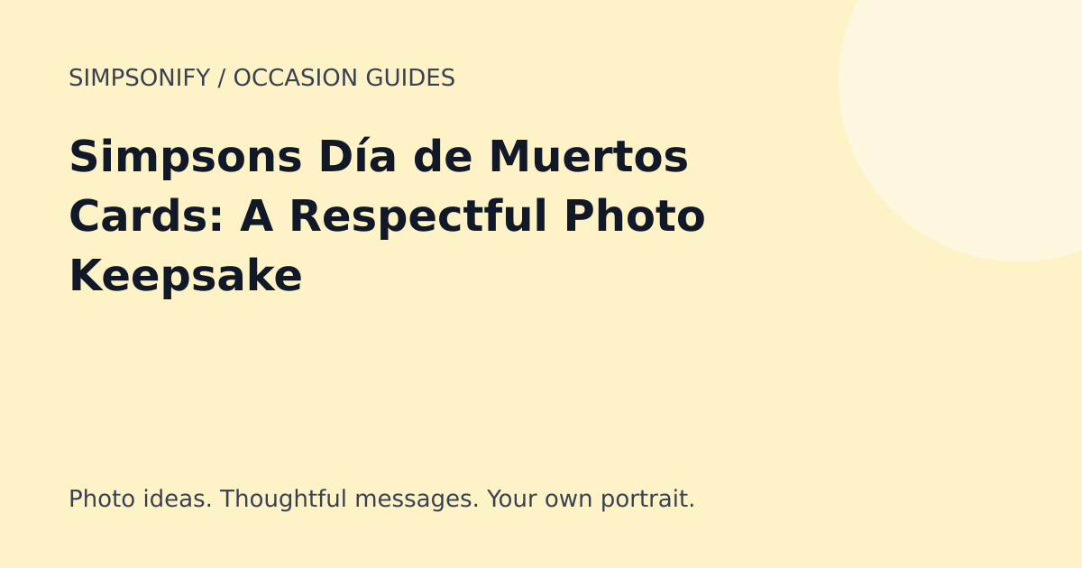 Guide cover: Simpsons Día de Muertos Cards: A Respectful Photo Keepsake