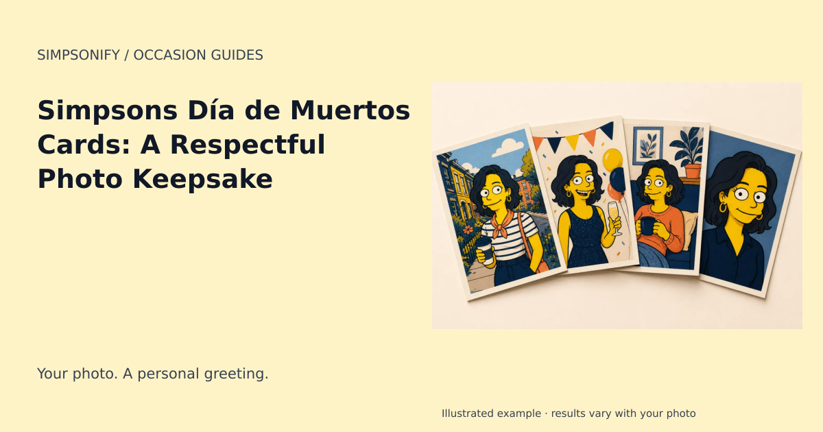 Guide cover: Simpsons Día de Muertos Cards: A Respectful Photo Keepsake