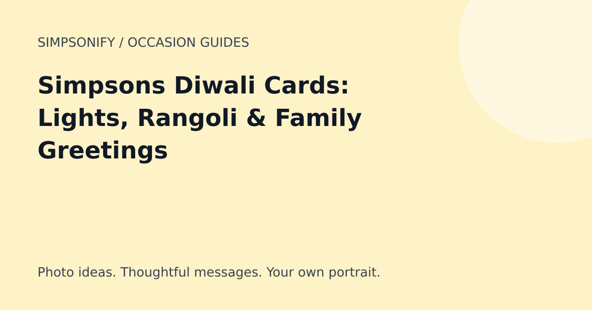 Guide cover: Simpsons Diwali Cards: Lights, Rangoli & Family Greetings