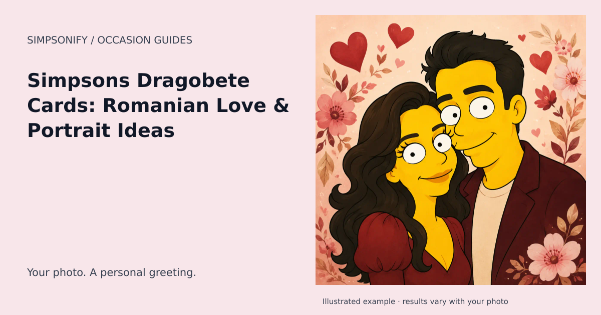 Guide cover: Simpsons Dragobete Cards: Romanian Love & Portrait Ideas