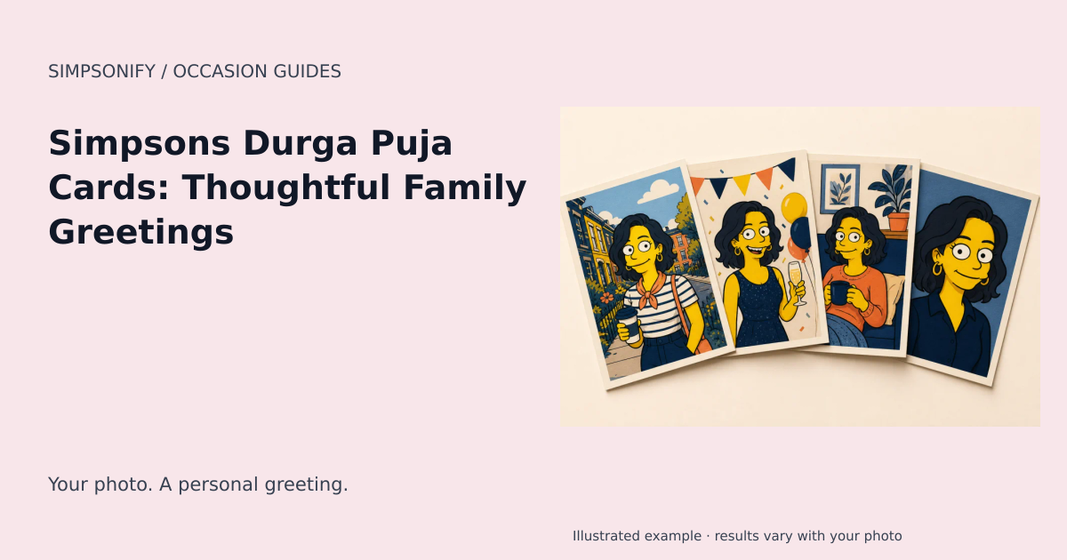 Guide cover: Simpsons Durga Puja Cards: Thoughtful Family Greetings