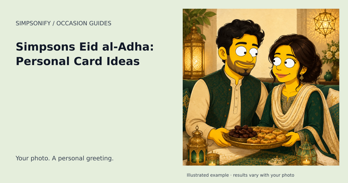 Guide cover: Simpsons Eid al-Adha: Personal Card Ideas