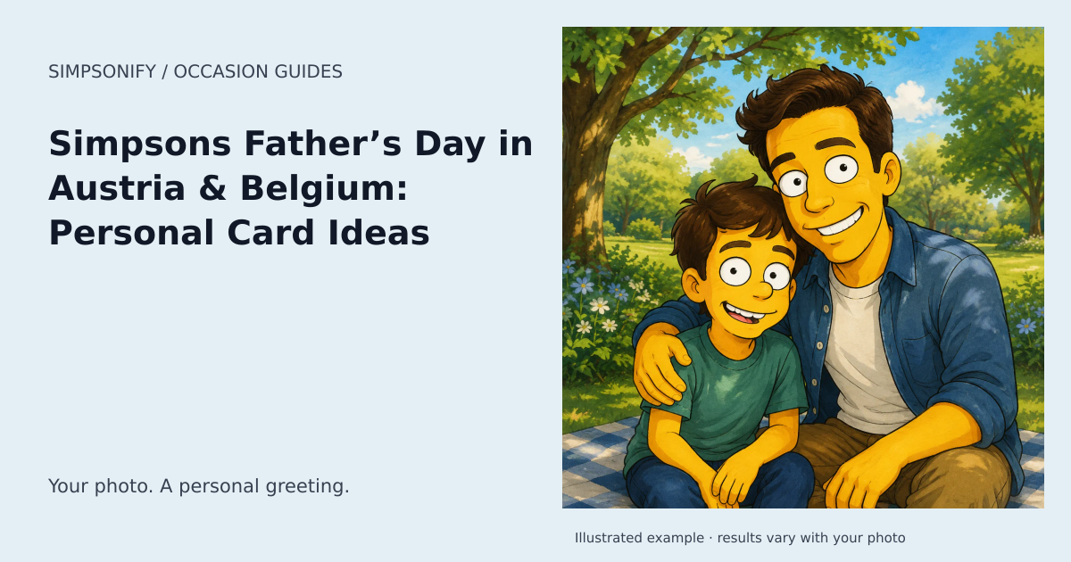 Guide cover: Simpsons Father’s Day in Austria & Belgium: Personal Card Ideas