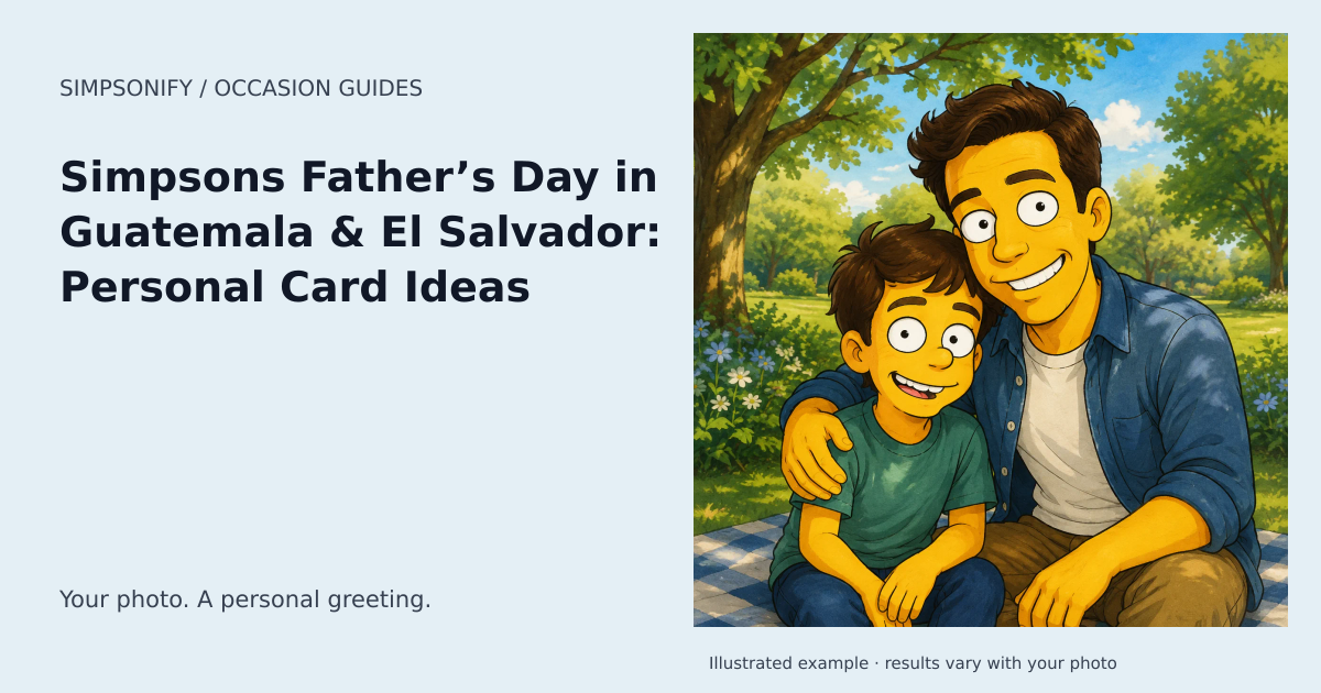 Guide cover: Simpsons Father’s Day in Guatemala & El Salvador: Personal Card Ideas