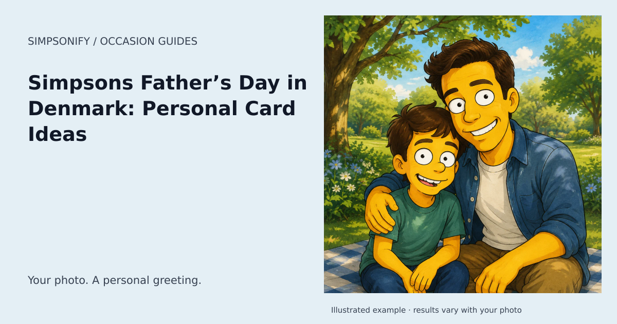 Guide cover: Simpsons Father’s Day in Denmark: Personal Card Ideas