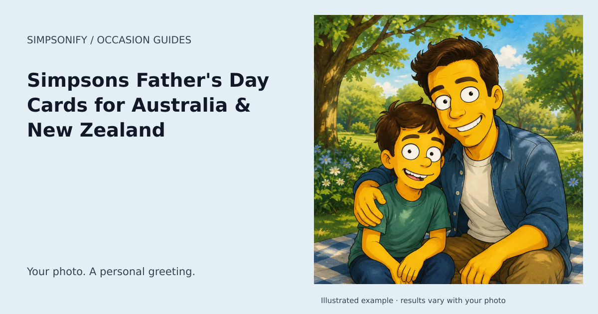 Guide cover: Simpsons Father's Day Cards for Australia & New Zealand