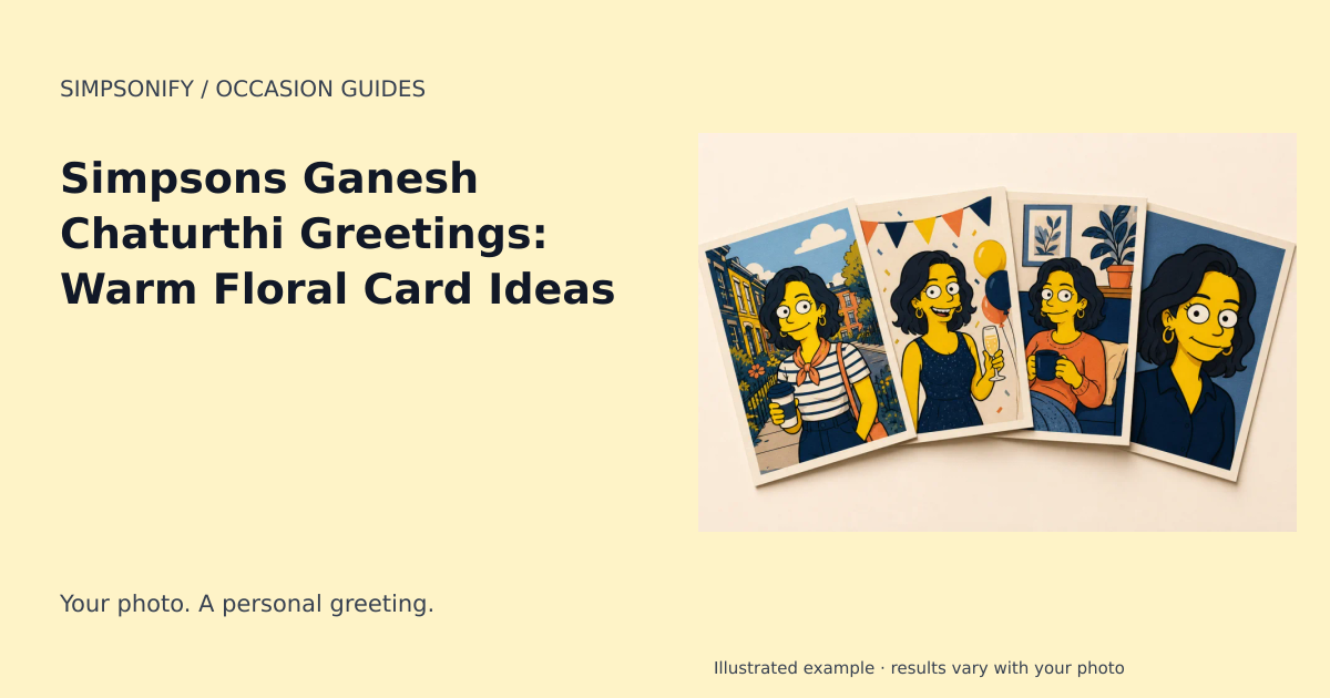 Guide cover: Simpsons Ganesh Chaturthi Greetings: Warm Floral Card Ideas