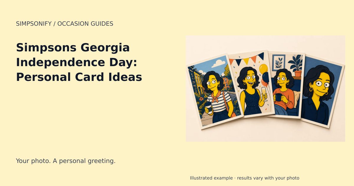 Guide cover: Simpsons Georgia Independence Day: Personal Card Ideas