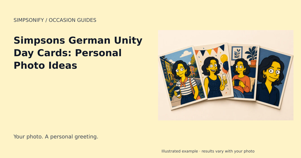 Guide cover: Simpsons German Unity Day Cards: Personal Photo Ideas