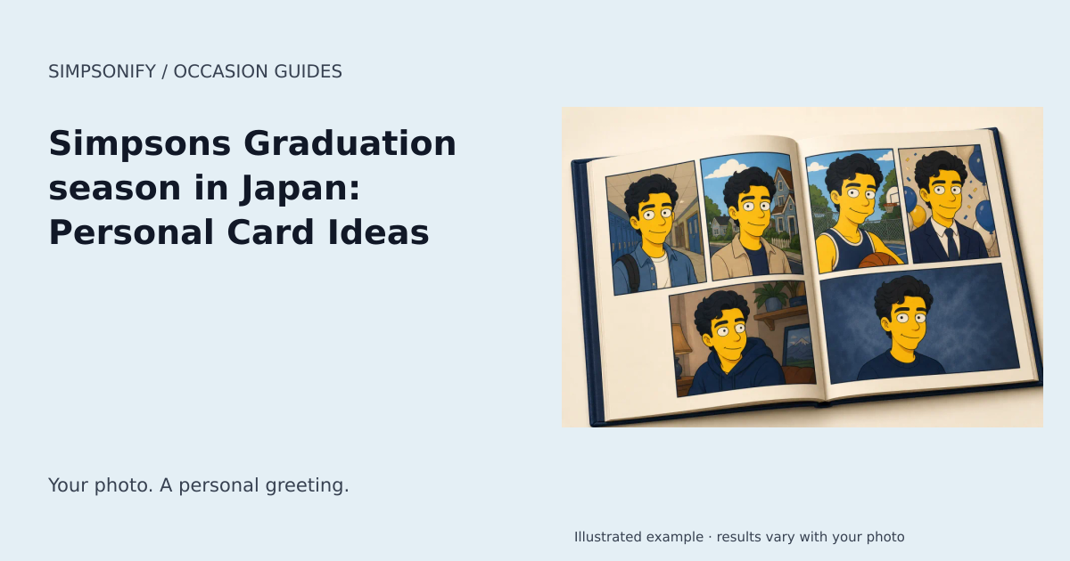Guide cover: Simpsons Graduation season in Japan: Personal Card Ideas
