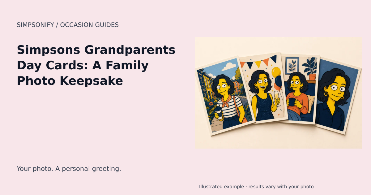 Guide cover: Simpsons Grandparents Day Cards: A Family Photo Keepsake