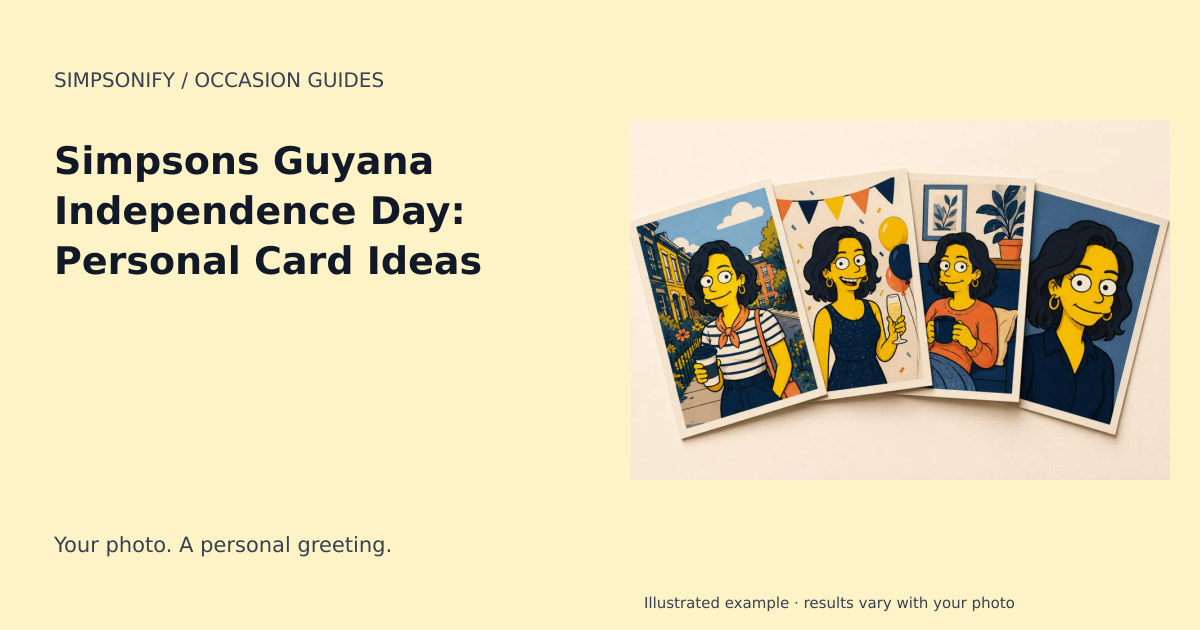 Guide cover: Simpsons Guyana Independence Day: Personal Card Ideas