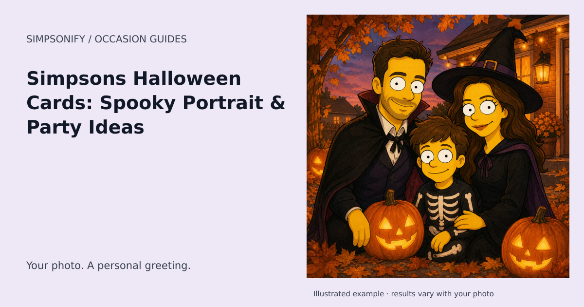 Guide cover: Simpsons Halloween Cards: Spooky Portrait & Party Ideas