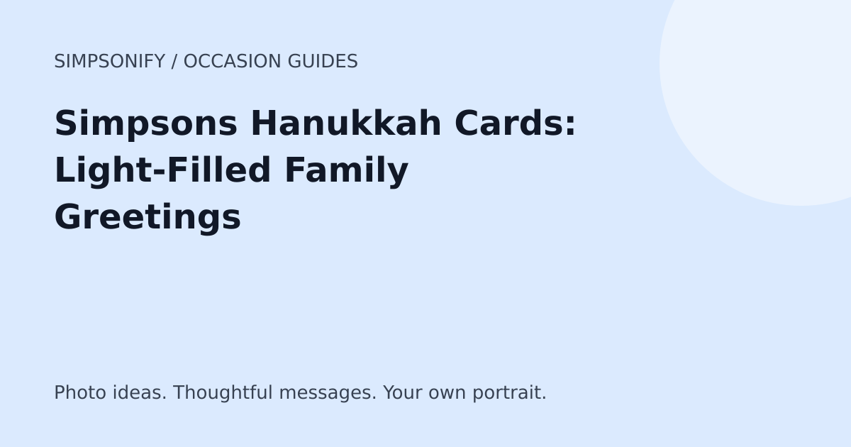 Guide cover: Simpsons Hanukkah Cards: Light-Filled Family Greetings