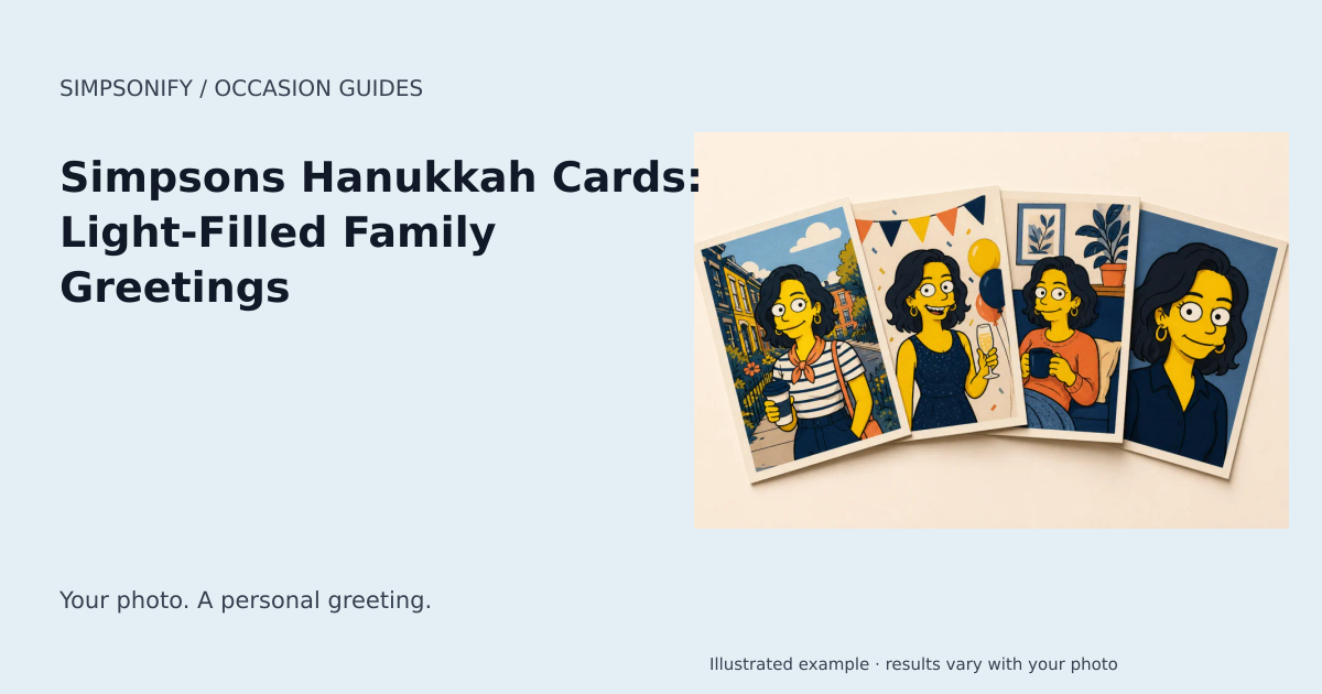 Guide cover: Simpsons Hanukkah Cards: Light-Filled Family Greetings