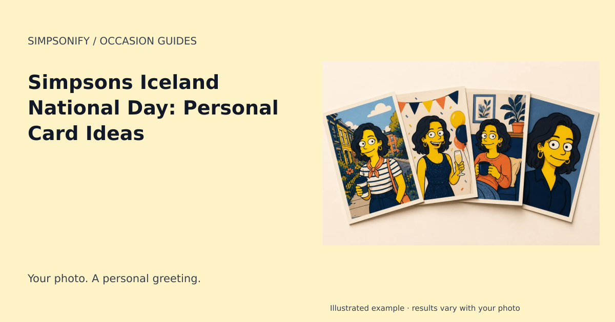 Guide cover: Simpsons Iceland National Day: Personal Card Ideas