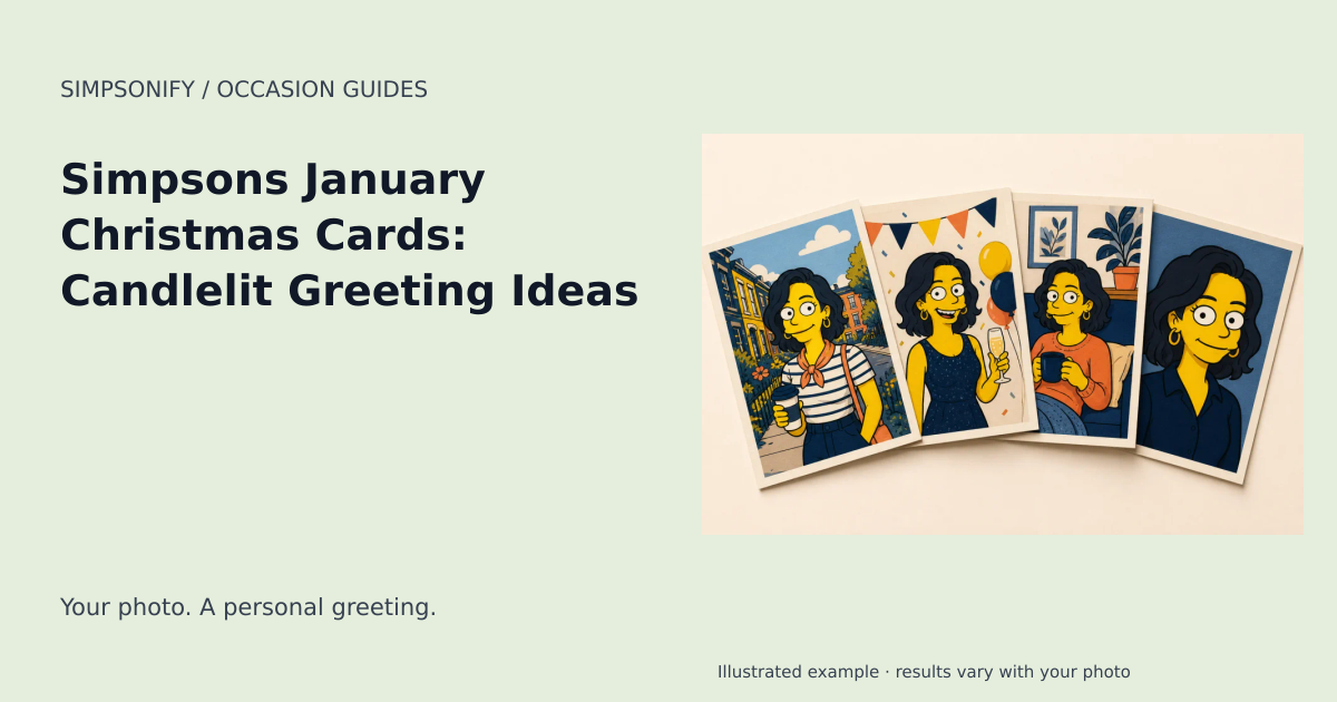 Guide cover: Simpsons January Christmas Cards: Candlelit Greeting Ideas