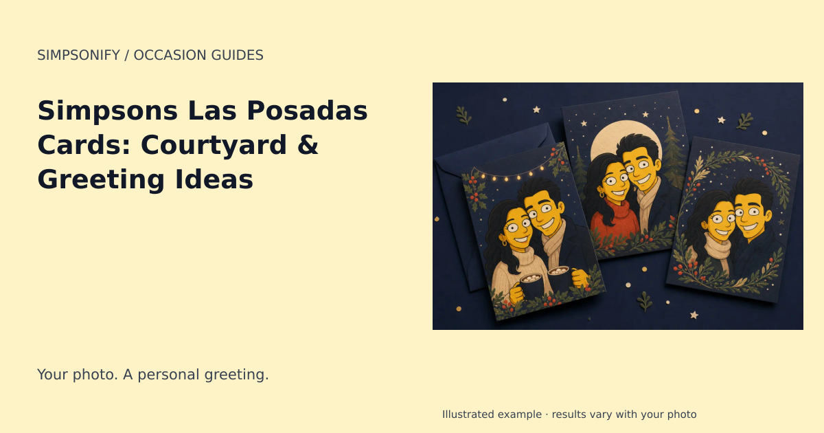 Guide cover: Simpsons Las Posadas Cards: Courtyard & Greeting Ideas