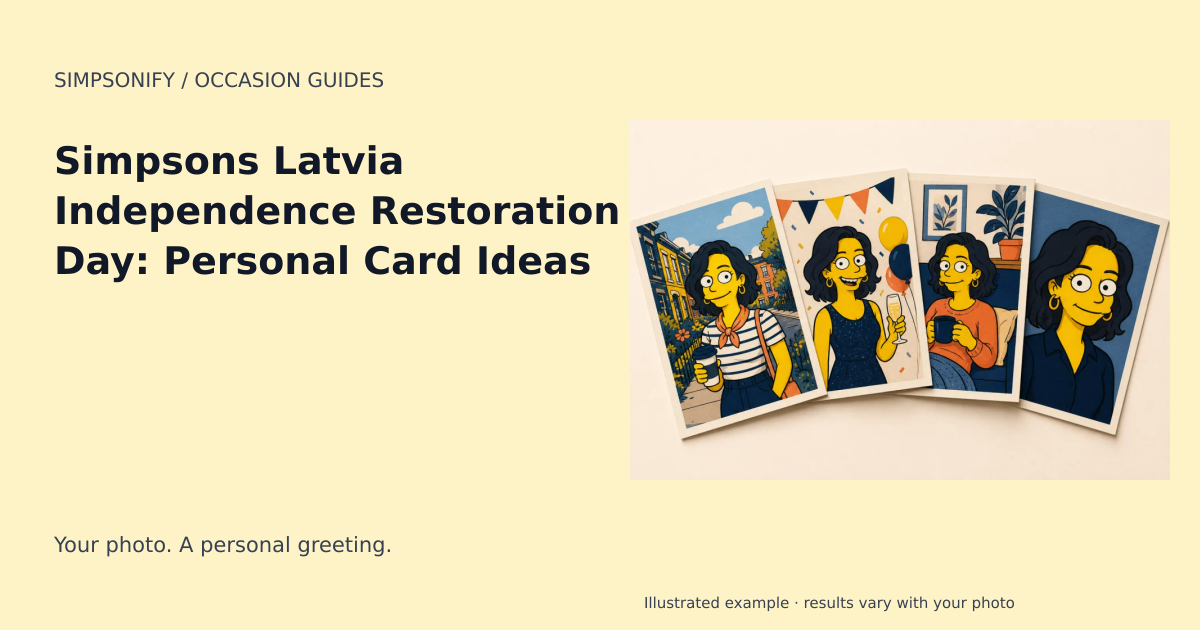 Guide cover: Simpsons Latvia Independence Restoration Day: Personal Card Ideas