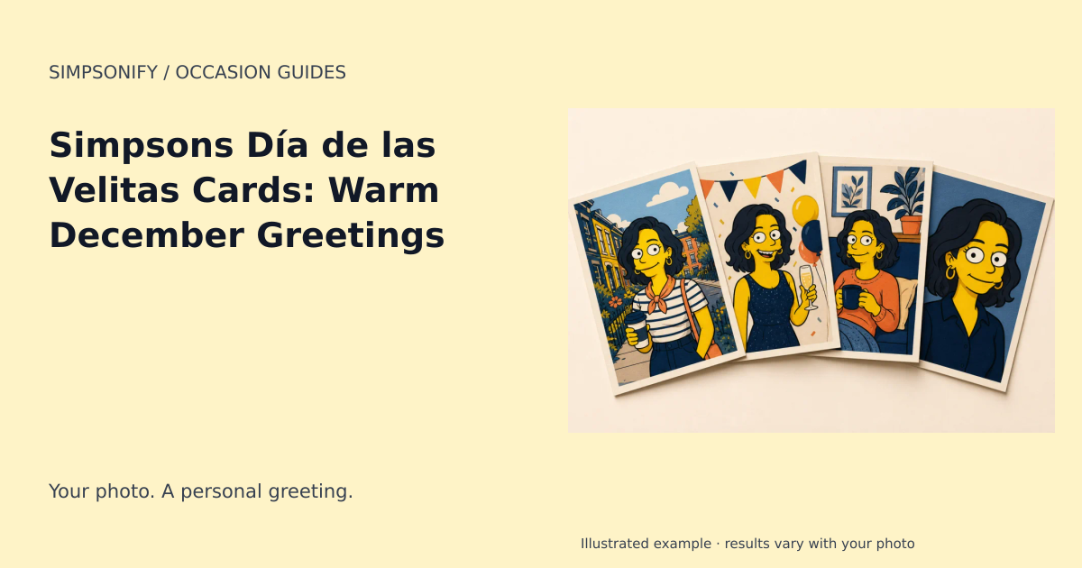 Guide cover: Simpsons Día de las Velitas Cards: Warm December Greetings