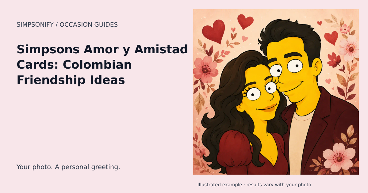 Guide cover: Simpsons Amor y Amistad Cards: Colombian Friendship Ideas