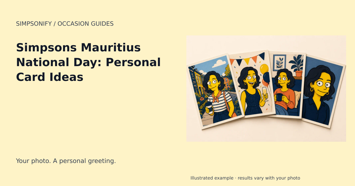 Guide cover: Simpsons Mauritius National Day: Personal Card Ideas