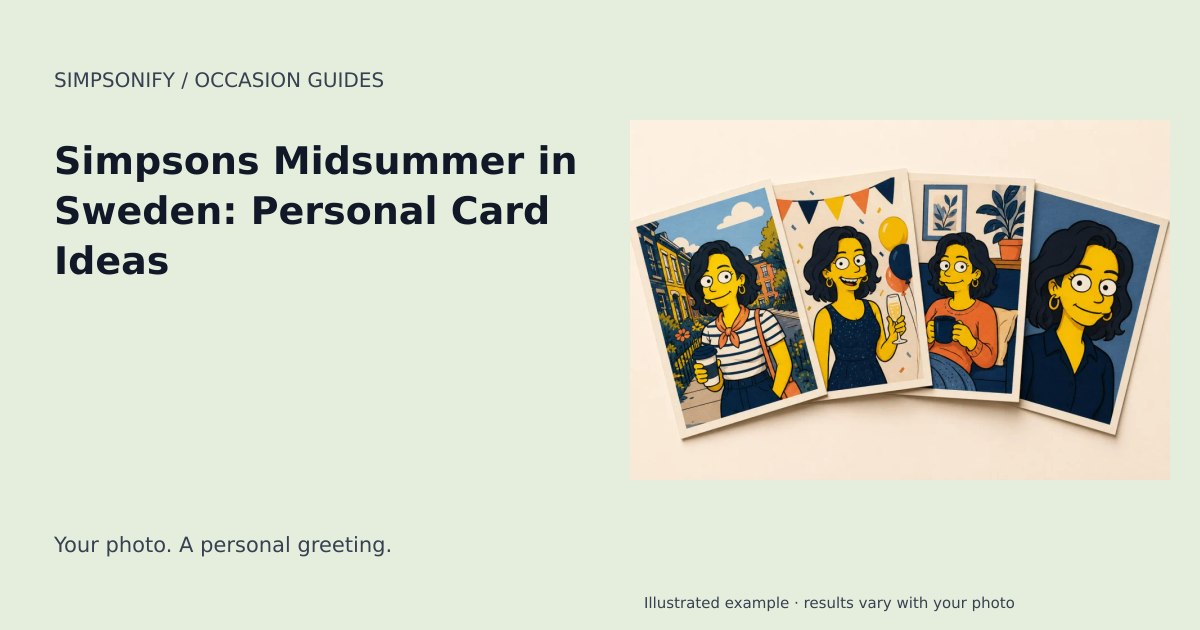 Guide cover: Simpsons Midsummer in Sweden: Personal Card Ideas