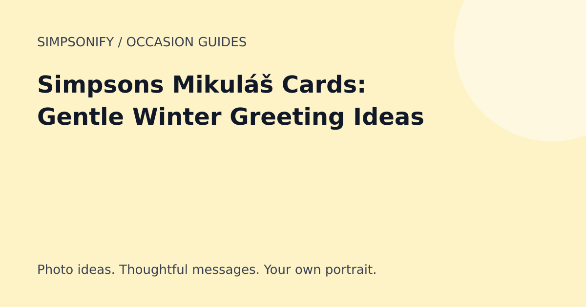 Guide cover: Simpsons Mikuláš Cards: Gentle Winter Greeting Ideas