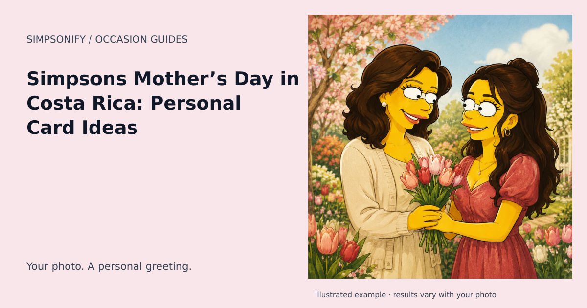Guide cover: Simpsons Mother’s Day in Costa Rica: Personal Card Ideas