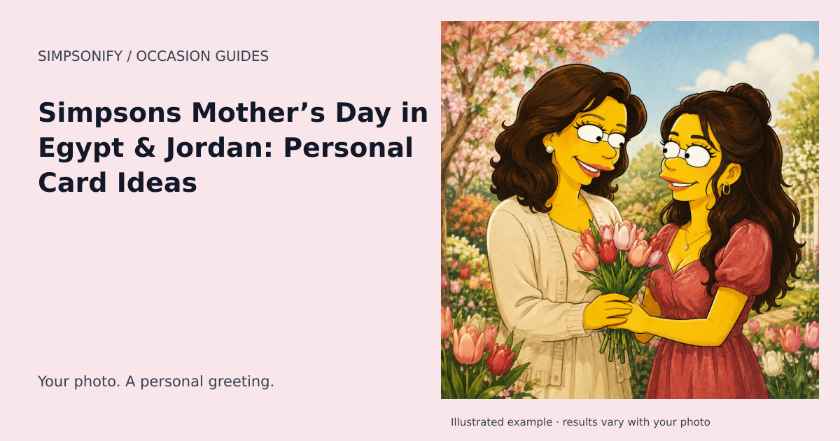 Guide cover: Simpsons Mother’s Day in Egypt & Jordan: Personal Card Ideas