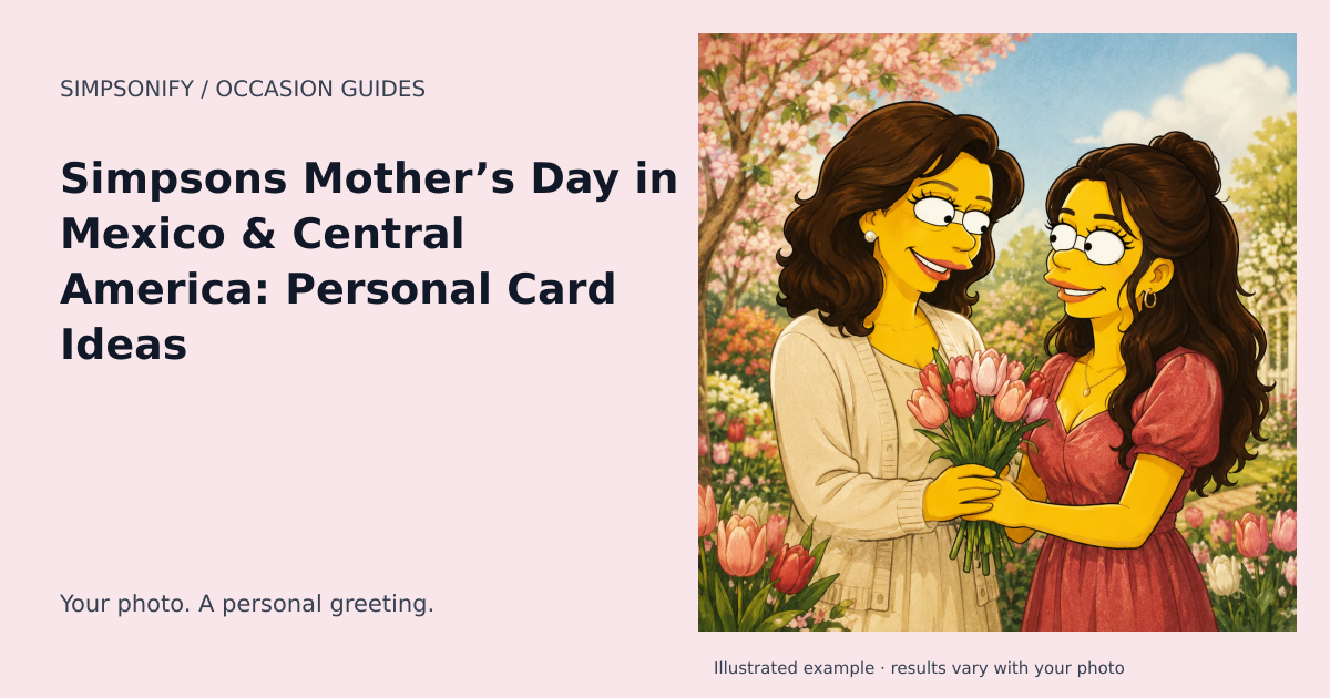 Guide cover: Simpsons Mother’s Day in Mexico & Central America: Personal Card Ideas