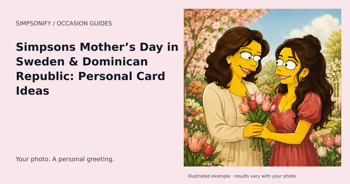 Guide cover: Simpsons Mother’s Day in Sweden & Dominican Republic: Personal Card Ideas