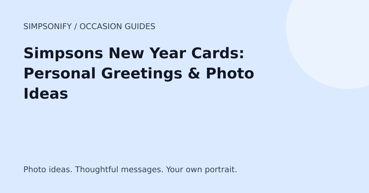 Guide cover: Simpsons New Year Cards: Personal Greetings & Photo Ideas