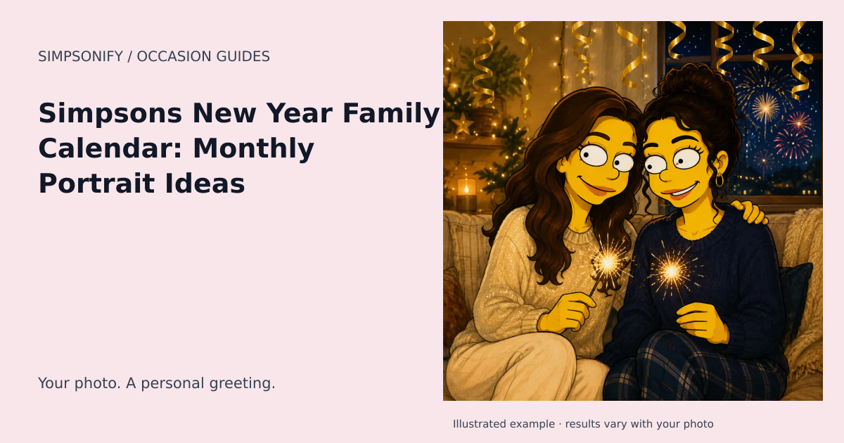 Guide cover: Simpsons New Year Family Calendar: Monthly Portrait Ideas